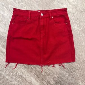 Pacsun Red Denim Skirt